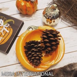 Pumpkin Stoneware Halloween Pottery Dish Bowl